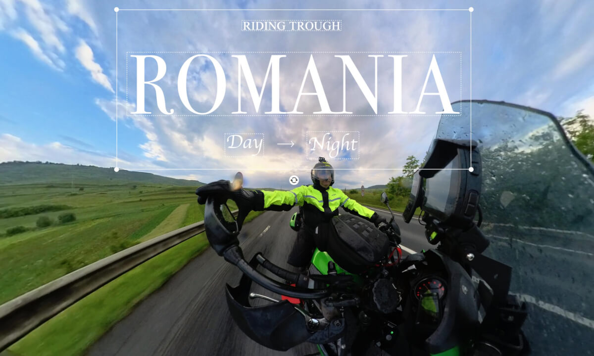360° Motorbike Ride POV Through Scenic Romania