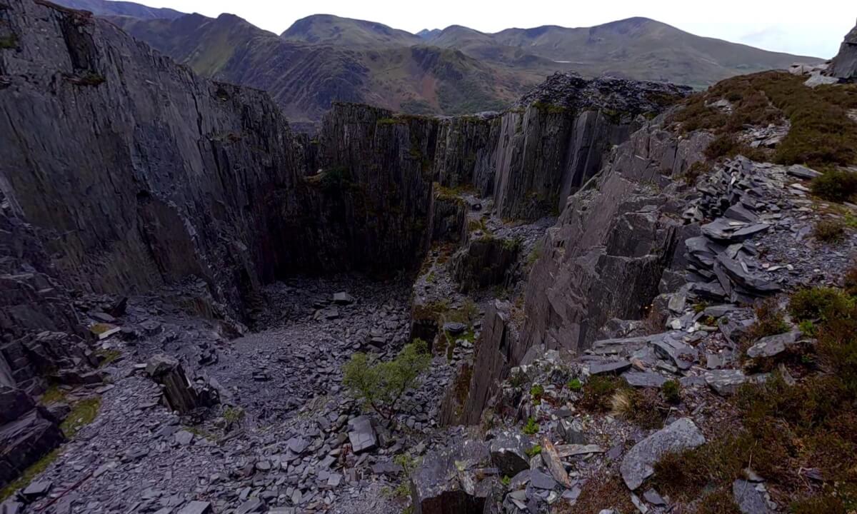 Exploring the Dinorwic slate quarry, North Wales, UK