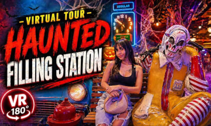 Halloween Walkthrough to Filling Station - Manila in Neon Lights Philippines (Spooky Edition) VR180 Spatial View