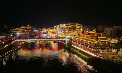千年古镇 长汀  中秋 无人机表演 古镇夜景 白天江景 千年古镇 长汀  中秋 无人机表演 古镇夜景 白天江景