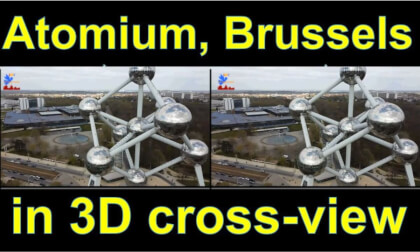 Atomium, Brussels, Belgium, in 3D video side-by-side cross-view "by angel's eyes - iXYt" -2 :)