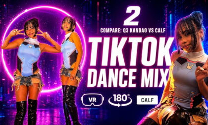 Asian Girl TikTok Dance Hits Vol. 4-2 😳 | CALF VISINSE 8K30 vs Kandao Q3 — Compare on DeoVR 8k VR180