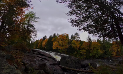 View of the Rapids Buttermilk Falls, Blue Mtn, NY 8K 180VR View of the Rapids Buttermilk Falls, Blue Mtn, NY 8K 180VR