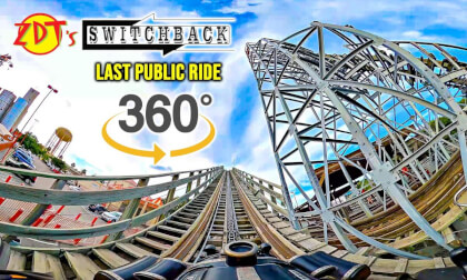 VR 360 Last Public Ride Switchback Roller Coaster On Ride Front Seat POV ZDT's 2025 08 17 VR 360 Last Public Ride Switchback Roller Coaster On Ride Front Seat POV ZDT's 2025 08 17