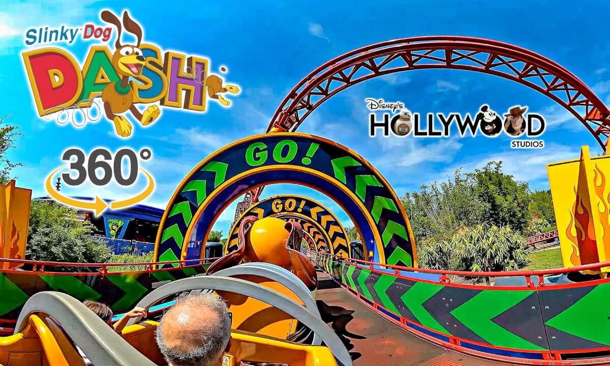 VR 360 Slinky Dog Dash Roller Coaster On Ride POV Walt Disney World 2025 07 12