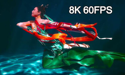 Underwater Dance as River Goddess in Henan,China VR Video Underwater Dance as River Goddess in Henan,China VR