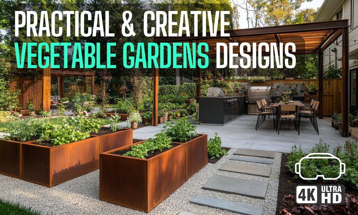 Creative and Practical Vegetable Garden Ideas in 4K VR | Smart and Stylish Garden Designs