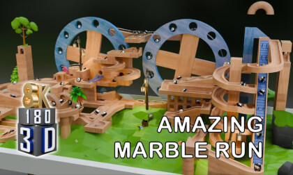 Amazing Marble Run Track in VR 180° 3D! 🔄 Stunning 8K! 🎥✨ VR Video Amazing Marble Run Track in VR 180° 3D! 🔄 Stunning 8K! 🎥✨ VR