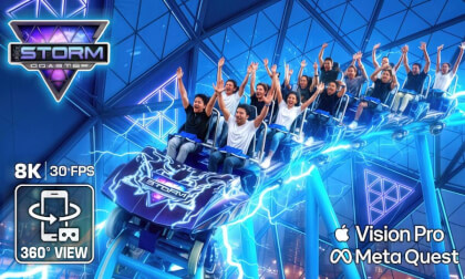 360° 🤯 THE STORM COASTER - DUBAI: WORLD RECORD VR Roller Coaster Onride in 8K! | INSANE LAUNCH! Apple Vision Pro - Meta Quest 3