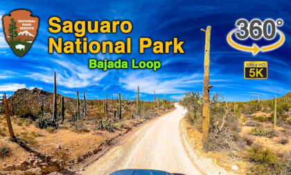 VR 360 5K Saguaro National Park Bajada Loop Drive Complete Loop POV 2022 03 15 VR 360 5K Saguaro National Park Bajada Loop Drive Complete Loop POV 2022 03 15