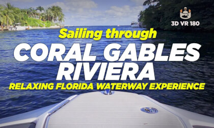 Sail Through Coral Gables Riviera in 8K 3D 180° VR | Relaxing Florida Waterway Experience Sail Through Coral Gables Riviera in 8K 3D 180° VR | Relaxing Florida Waterway Experience