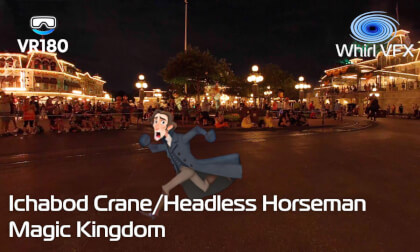 Ichabod Runs & The Headless Horseman Rides Reprised |3D 8K 180VR Disney Not So Scary Halloween Party VR Video Ichabod Runs & The Headless Horseman Rides Reprised |3D 8K 180VR Disney Not So Scary Halloween Party VR