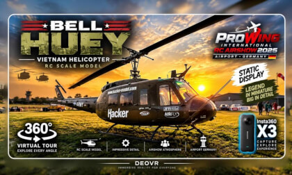 Bell Huey Vietnam Helicopter | ProWing International RC Airshow 2025 | 360° VR | Insta360 X3