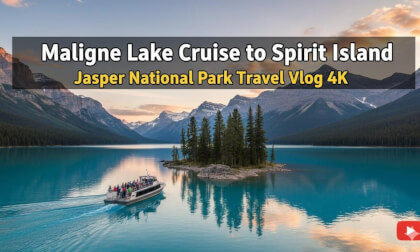8K 360° VR Cruise on Maligne Lake to Spirit Island | Jasper National Park Travel Vlog