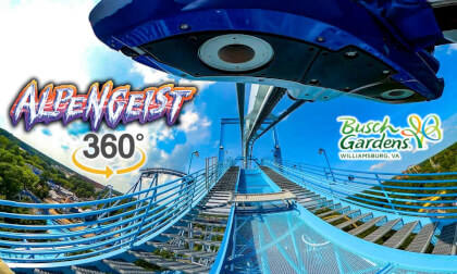 VR 360 Alpengeist Roller Coaster On Ride Front Seat POV Busch Gardens Williamsburg 2023 07 25 VR Video VR 360 Alpengeist Roller Coaster On Ride Front Seat POV Busch Gardens Williamsburg 2023 07 25 VR