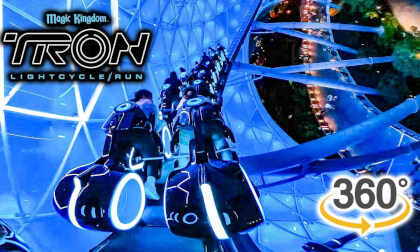 VR 360 TRON Lightcycle Run Roller Coaster at Night POV with Queue Walt Disney World 2024 03 03 VR Video VR 360 TRON Lightcycle Run Roller Coaster at Night POV with Queue Walt Disney World 2024 03 03 VR
