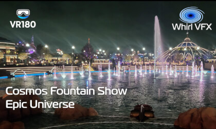 VR180 8K | Cosmos Fountain Show — Epic Universe, Orlando Florida