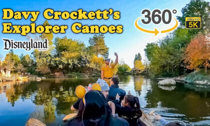 VR 360 5K Davy Crockett's Explorer Canoes On Ride POV Disneyland 2022 12 13