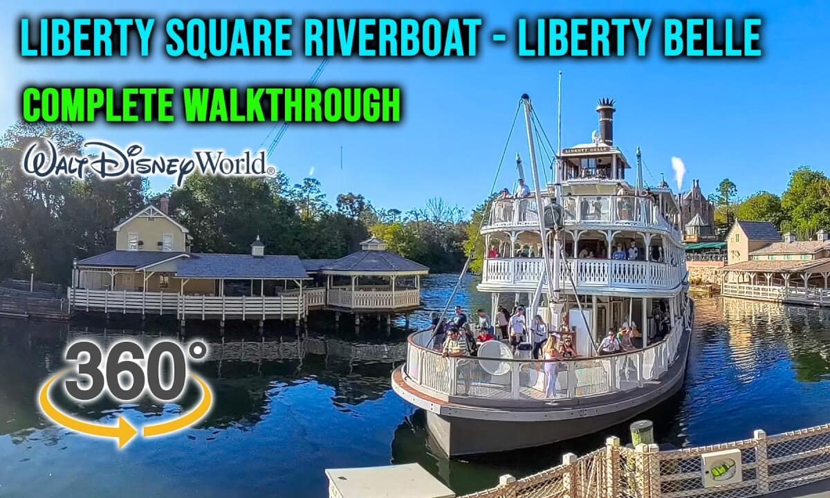 VR 360 Liberty Square Riverboat Liberty Belle On Ride POV Magic Kingdom Walt Disney World 2025 03 07