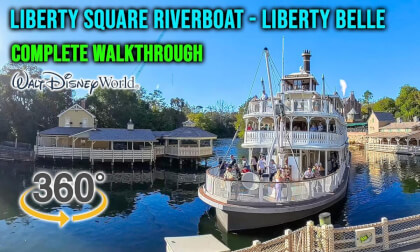 VR 360 Liberty Square Riverboat Liberty Belle On Ride POV Magic Kingdom Walt Disney World 2025 03 07