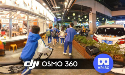 DJI OSMO360 MOD VR180 | Night - chance encounter with a group of elementary school students