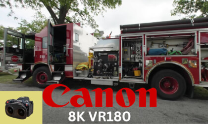 Fire Department Trucks Cruise-In for a Safe Summer event Wood County Museum 2023 Canon 8K60 VR180