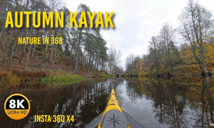 360 Autumn kayak on Swedish Lake