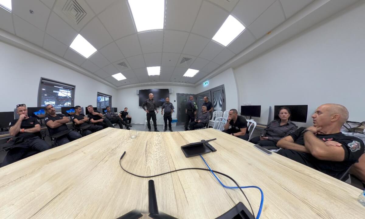 Northern District firefighters in Haifa, Israel, received a safety briefing from their commanders