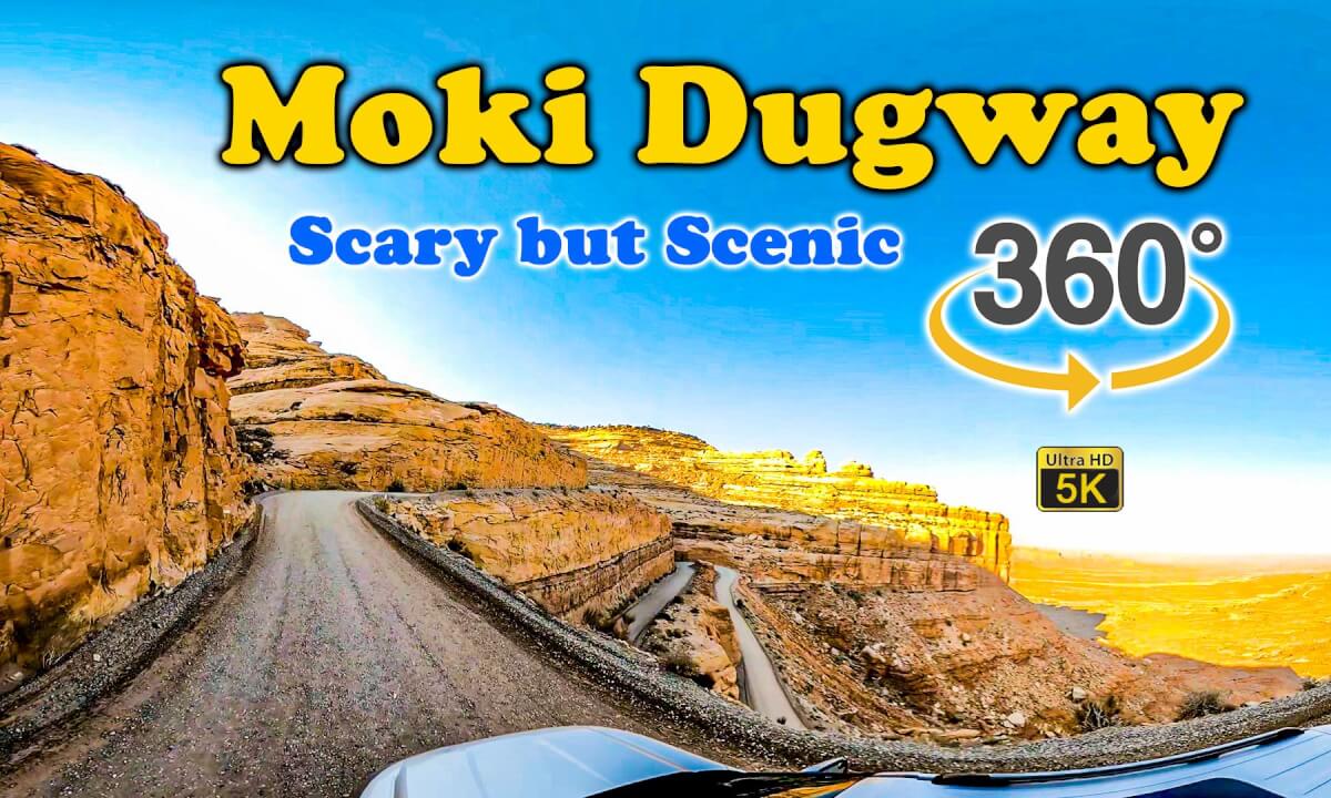 VR 360 5K Moki Dugway Complete Drive Up Utah State Route 261 Sceneic Switchbacks Near Mexican