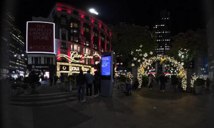 Courtyard view by Macy's seeing the new lights