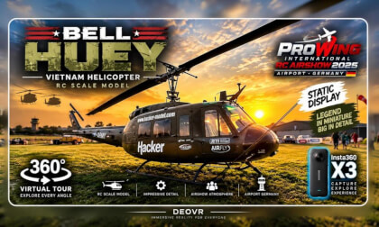 Bell Huey Vietnam Helicopter | ProWing International RC Airshow 2025 | 360° VR | Insta360 X3
