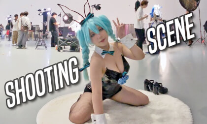Hatsune Miku Bunny Girl Shooting Scene
