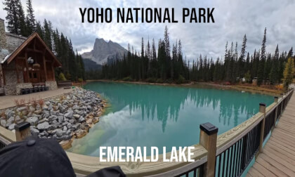Emerald Lake and Lodge in Yoho National Park, British Columbia (8k, 360)