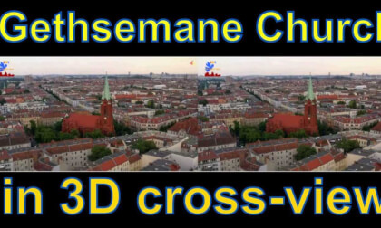 Gethsemane Church, Berlin, Germany in 3D "by angel's eyes - iXYt" side-by-side cross-view
