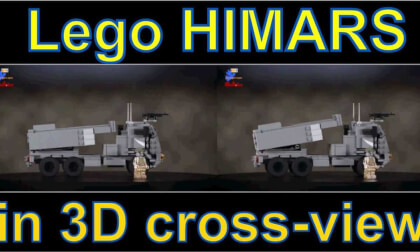 Lego M142 HIMARS6S in 3D video 360 "by angel's eyes - iXYt" as a product side-by-side cross-view Lego M142 HIMARS6S in 3D video 360 "by angel's eyes - iXYt" as a product side-by-side cross-view