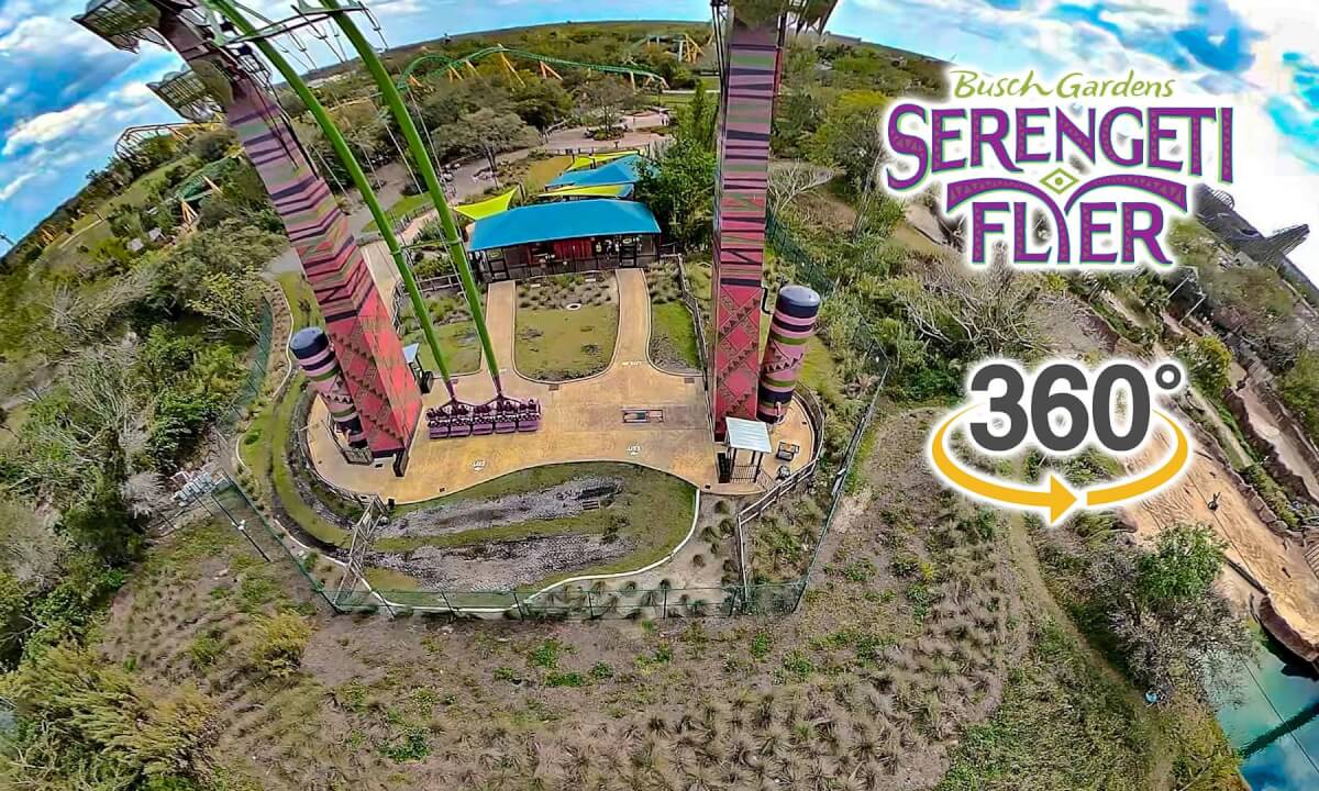 VR 360 Serengeti Flyer On Ride POV Busch Gardens Tampa 2025 03 04