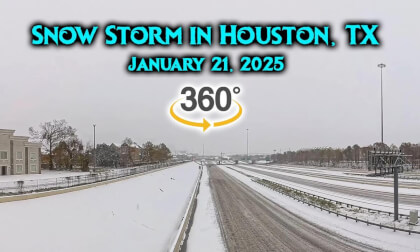 VR 360 8K Houston Snow Storm 2025 01 21