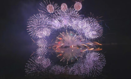 (VR180･3D) 2025.11.08 さくらおろち湖湖上花火 最終幕『オロチの咆哮』