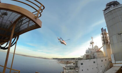 Helicopter takeof Deepsea Atlantic