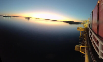 Sun set from Deepsea Atlantic. Stabilisert.