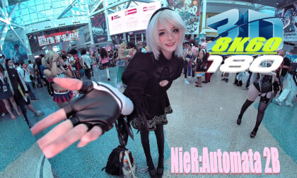 NieR:Automata 2B Cosplay, 3D VR180, AX2025, Loser.Tron, ニーア オートマタ 2B, コスプレ, 8K60FPS