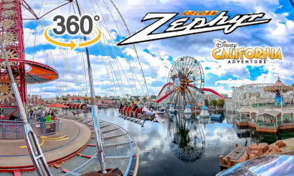 VR 360 Golden Zephyr On Ride  POV Disney California Adventure 2025 01 17