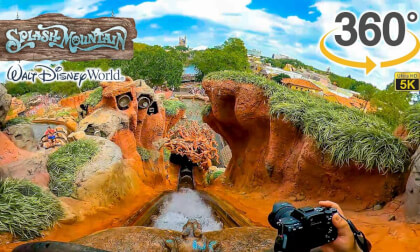 VR 360 Splash Mountain On Ride Front Seat Ultra HD 5K POV with Queue Walt Disney World 2022 11 03