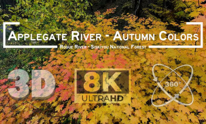 PNW Autumn River Escape | 8K 3D Ambisonic Immersive VR – Upper Applegate River Valley (non-premium)