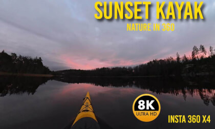Sunset over a calm Swedish Lake