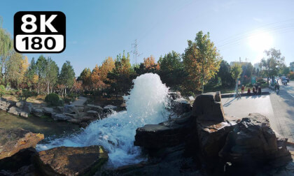 Immersive viewing of Fenghuang Spring in Boshan, Zibo, Shandong