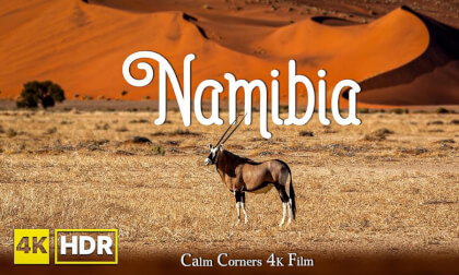 Namibia 4K UHD – Namib Desert Dunes & Wildlife  Calm Music & Nature Sounds