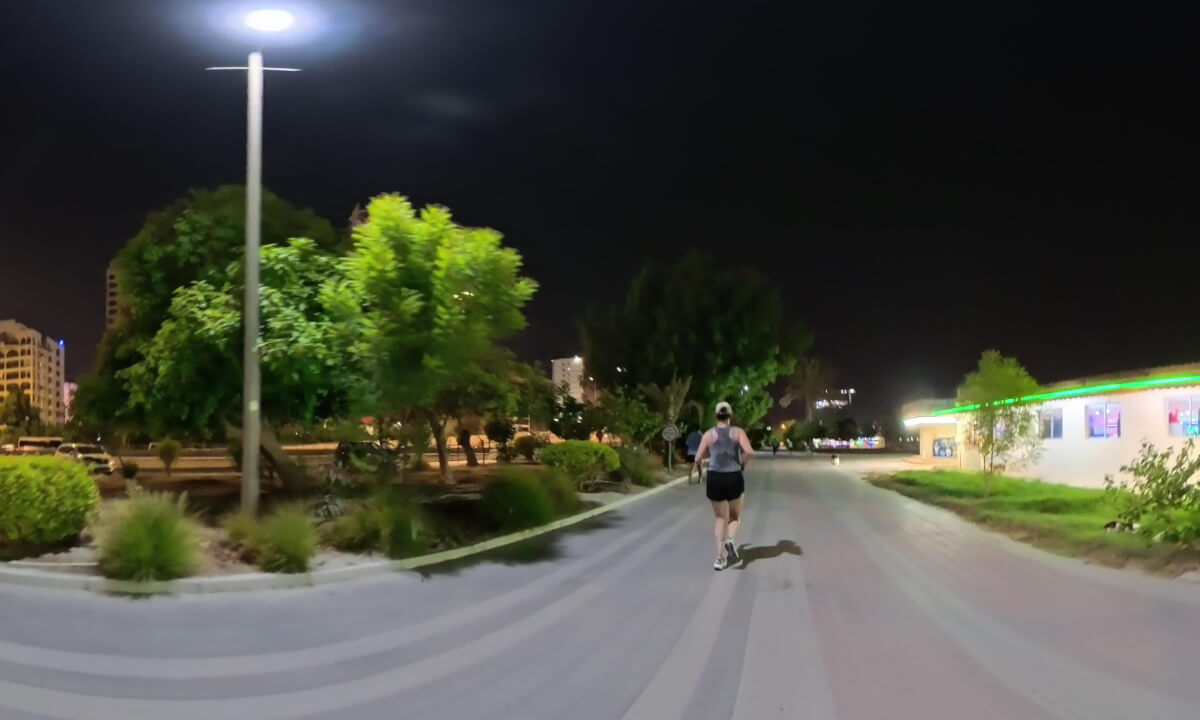 Juffair Bahrain Sunday Evening 3 mi Run with Lawrence and Chava 7 September 2025