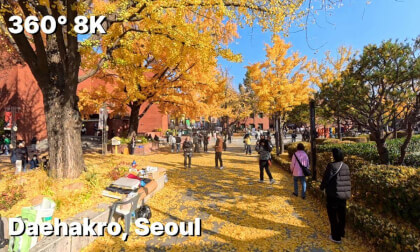Seoul Daehakro 360° VR Full Walk (8K ASMR No Talk) - Korea Travel 🇰🇷