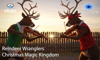 VR180 8K 3D | Christmas Parody of Devil Went Down to Georgia | Reindeer Wranglers